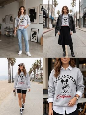 Disney Mickey Mouse Los Angeles California Sweatshirt – Size Large – NWT
